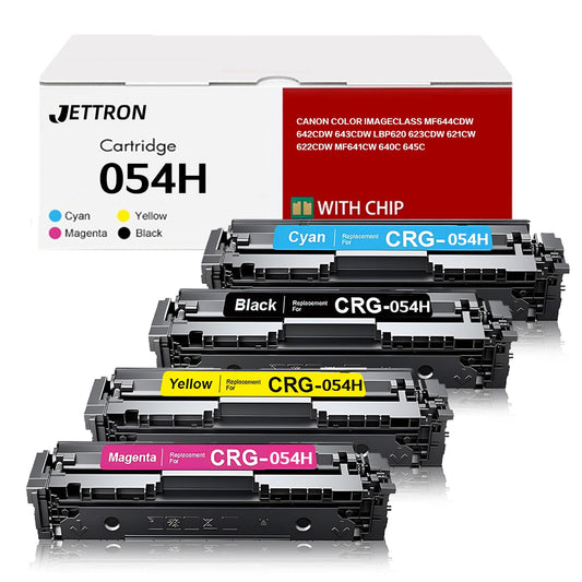 054H Toner Cartridge for Canon 054 CRG-054 054H Toner Cartridge for Canon imageCLASS MF644Cdw MF643Cdw MF642Cdw MF640C LBP620 Toner Printer (4 Pack)