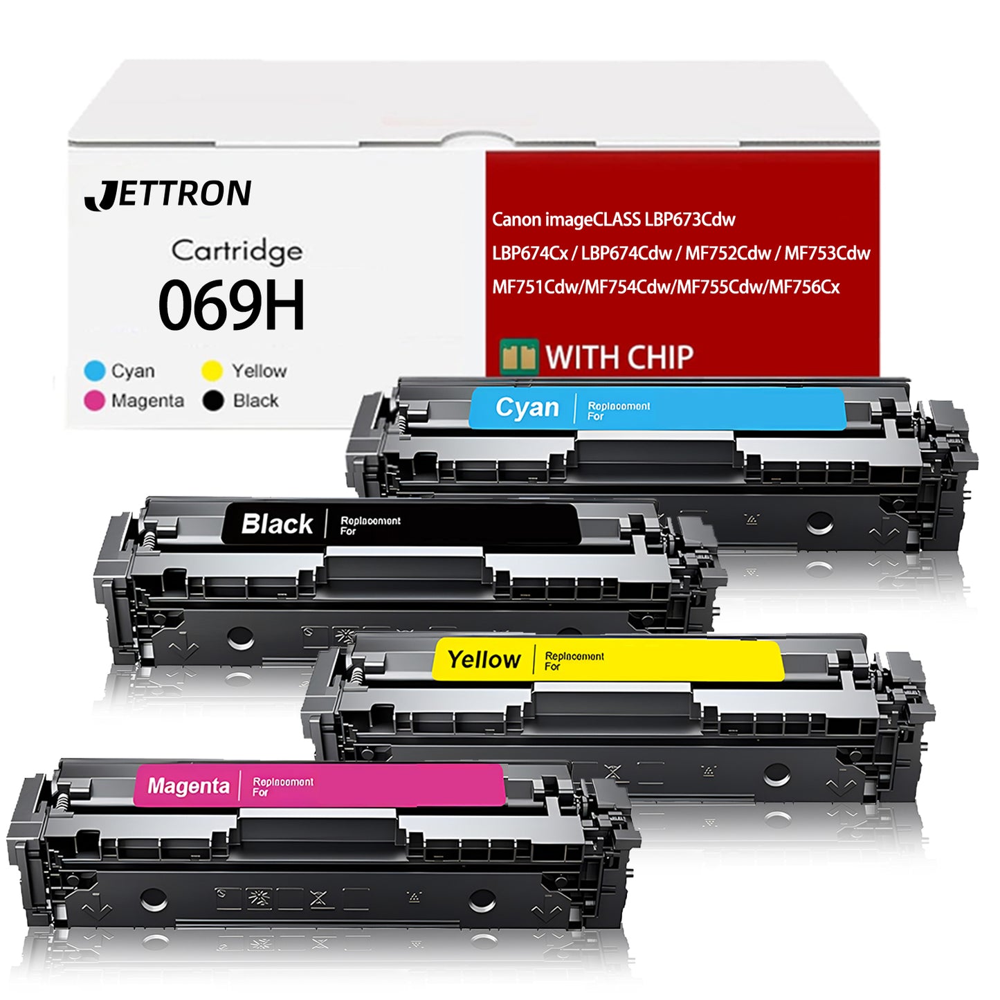 069H 069 Toner Cartridge Compatible for Canon 069H Toner Cartridge Work for Canon imageCLASS LBP673Cdw LBP674Cx LBP674Cdw MF752Cdw High Yield for Canon 069 toner cartridge set 4 Pack