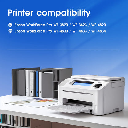 822XL Black Ink Cartridge for Epson 822 822XL T822 Black Ink cartridge for Workforce Pro WF-3820 WF-3823 WF-4820 WF-4830 WF-4833 WF-4834 Printer(2-Black)