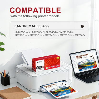 069H 069 Toner Cartridge Compatible for Canon 069H Toner Cartridge Work for Canon imageCLASS LBP673Cdw LBP674Cx LBP674Cdw MF752Cdw High Yield for Canon 069 toner cartridge set 4 Pack