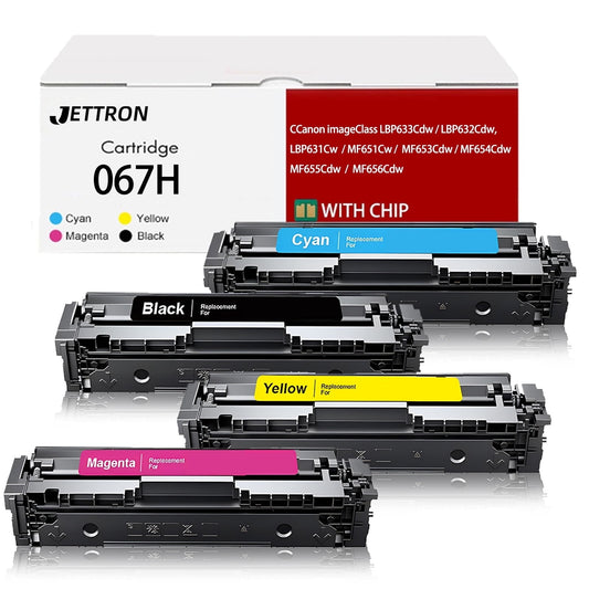 067H 067 Toner Cartridge Compatible for Canon 067H Toner Cartridge Work for Canon Color imageClass LBP633Cdw, LBP632Cdw, LBP631Cw High Yield for Canon 067 toner cartridge set 4 Pack