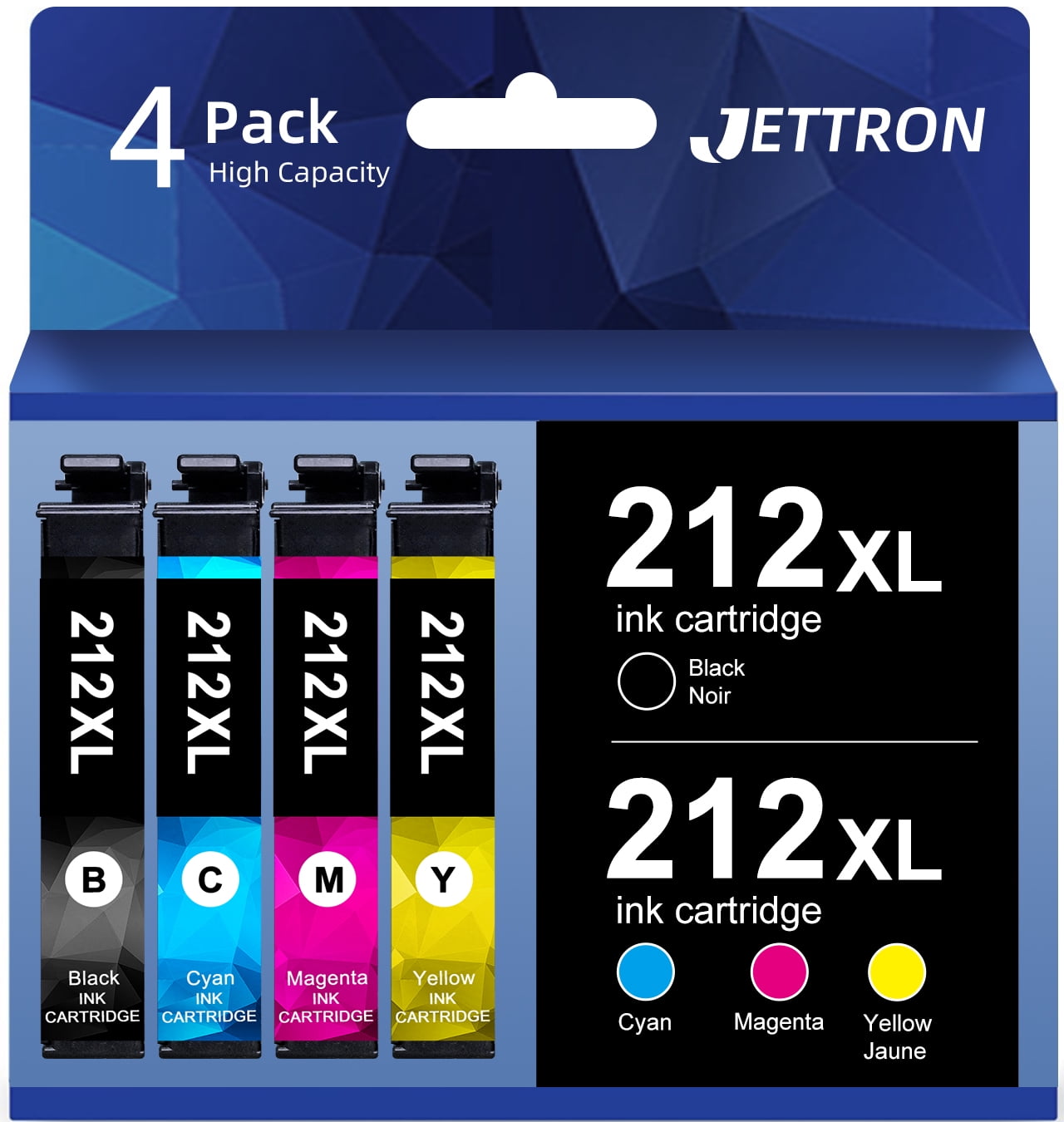 212XL Ink Cartridge for Epson 212 Ink for Epson 212 212xl t212 ink cartridges for Epson Expression Home XP-4100 XP-4105 Workforce WF-2850 WF-2830 Printer ( 5-Pack)