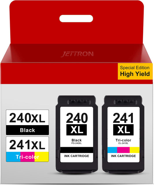 240XL Ink Cartridges for Canon Ink 240 and 241 Compatible for Canon 240XL and 241XL ink cartridge for Canon Pixma MG3620 ink cartridges(1 Black, 1 Tri-Color)