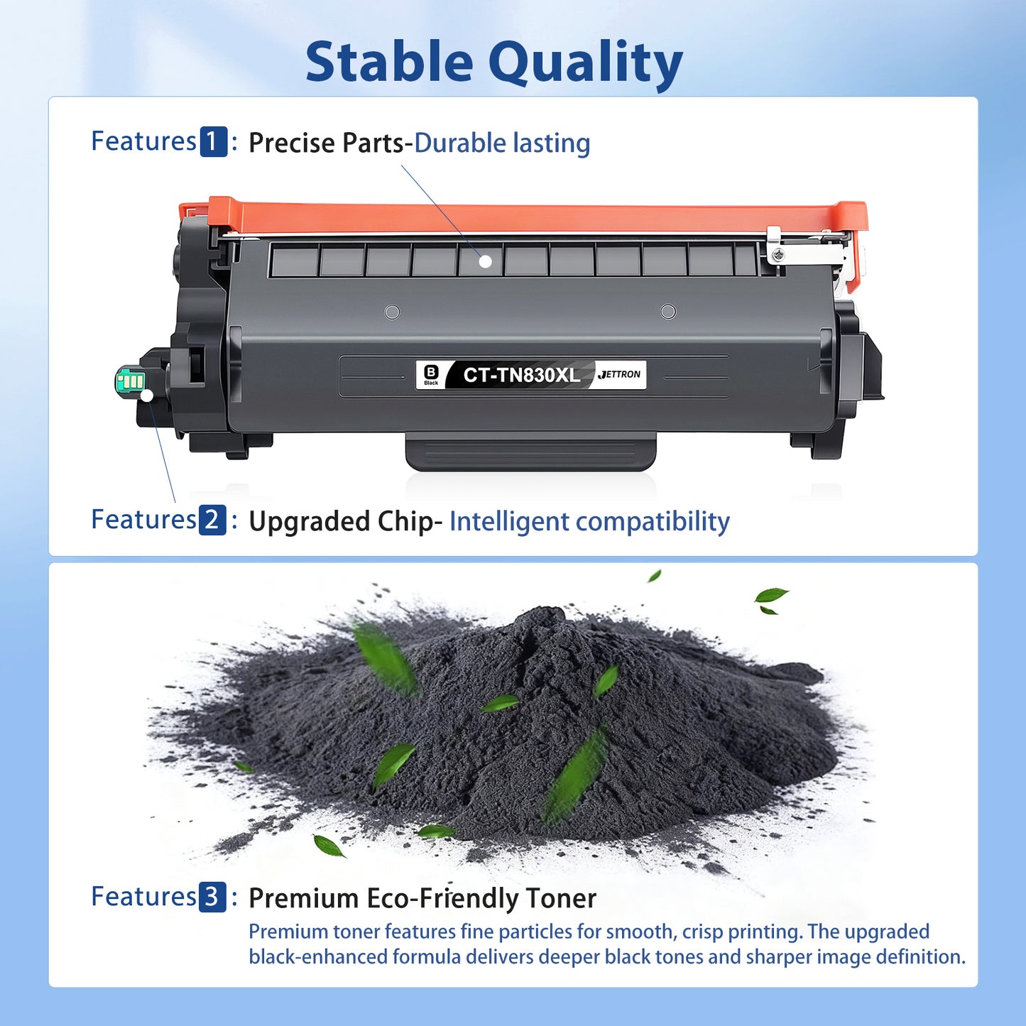 830XL Toner Cartridges Compatible for 830XL Brother Toner Cartridge Work for Brother HL-L2460DW DCP-L2640DW HL-L2405W MFC-L2820DW HL-L2480DW HL-L2400D Printer (4 Black)