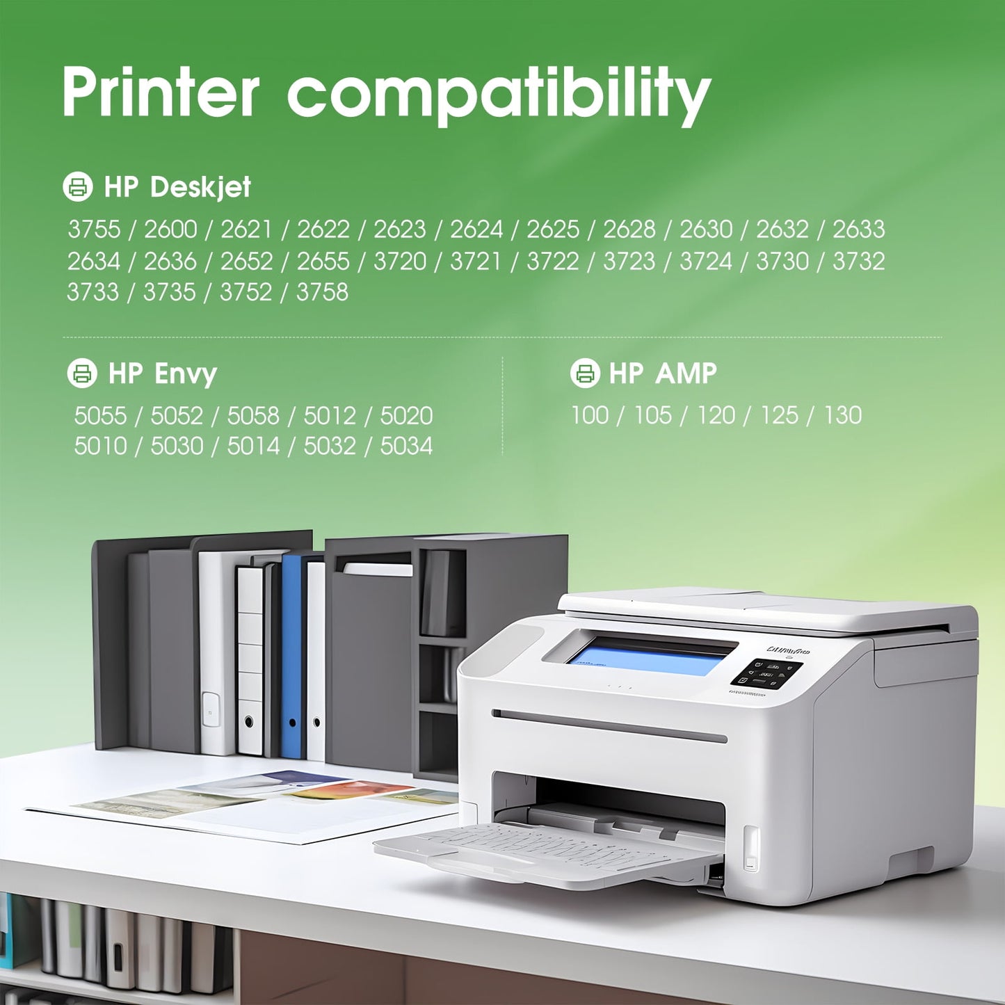 65XL Black Ink Cartridges Compatible for HP 65 65XL Black Ink Cartridge for Envy 5055 5052 5058 Deskjet 3755 3772 3722 3770 (2 Black)