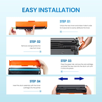 206A Toner Compatible for HP 206A Toner Cartridge (With Chip) for HP 206X W2110A W2110X Color Laserjet Pro MFP M283fdw M283cdw M255dw Printer (4 Pack)