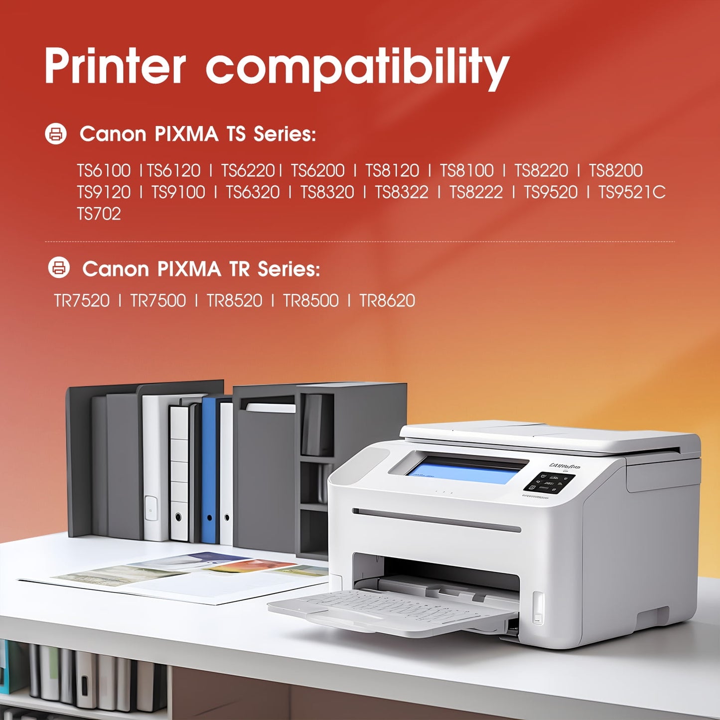 280 281 Ink Cartridge for Canon ink 280 and 281 for PG280 and CL281 for Canon Printer Ink for Canon PIXMA TR7520 TR8520 TR8620 TR8500 TS8222 TS8320 TS8322 TS8120 TS9120 Printer(5-Pack)