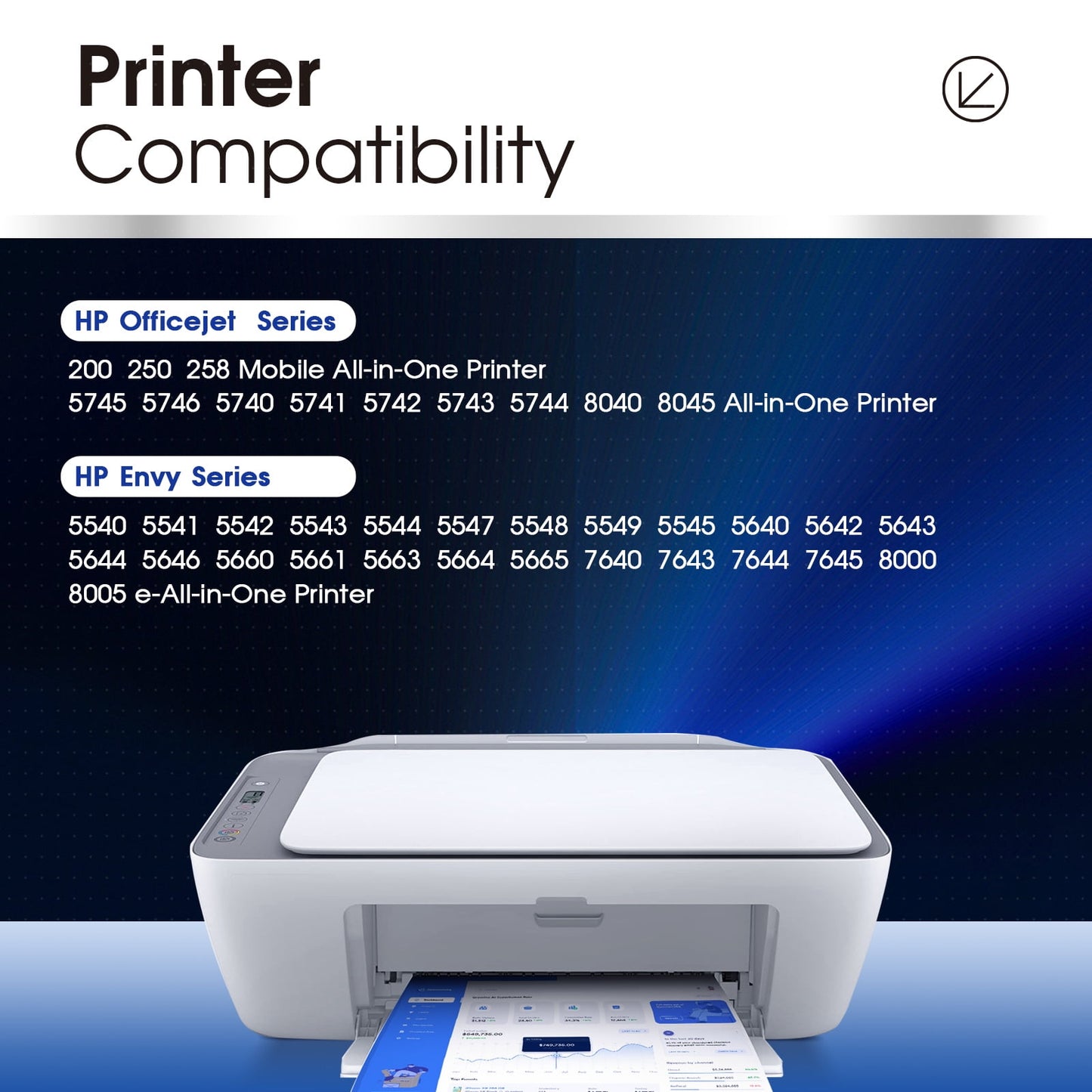62XL Ink Cartridges for HP 62 Ink for Envy 5540 5640 5660 7644 7645 OfficeJet 5740 8040 Printer (Black, Tri-Color, 2-Pack)