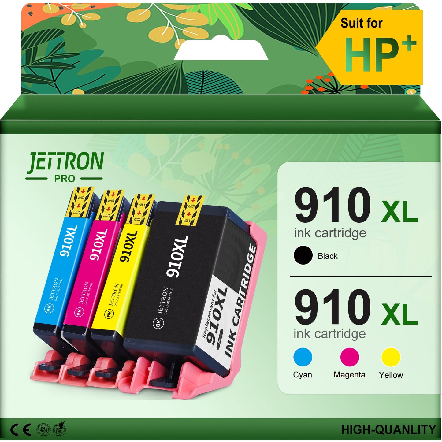 910XL Ink for HP 910 910XL Ink Cartridges Combo Pack Work for OfficeJet Pro 8020 8028 8035 8025 OfficeJet 8022 8010 8015 8018 Printer ( Black,Cyan,Magenta,Yellow)