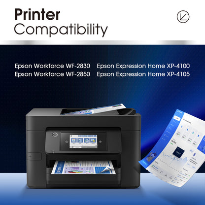 212XL Black Ink Cartridge for Epson 212 212XL T212 Ink Cartridge Black for Epson Workforce WF-2850 WF-2830 Expression Home XP-4100 XP-4105 Printer (2-Black)
