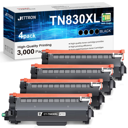 830XL Toner Cartridges Compatible for 830XL Brother Toner Cartridge Work for Brother HL-L2460DW DCP-L2640DW HL-L2405W MFC-L2820DW HL-L2480DW HL-L2400D Printer (4 Black)