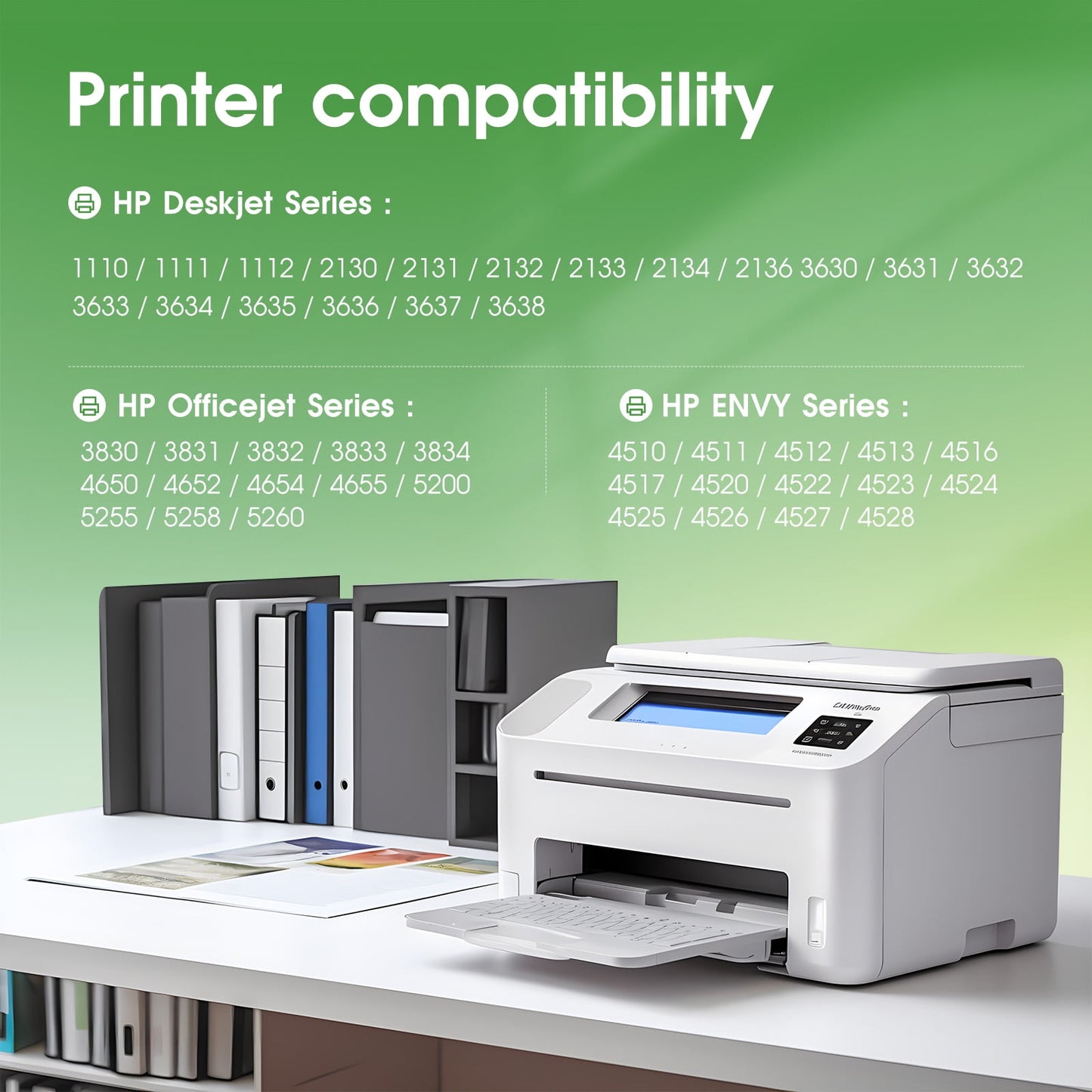 63XL Ink Cartridges Compatible for HP 63 Ink Cartridge Black and Tri-Color for HP Officejet 3830 4650 5255 4655 Envy 4520 4650 5255 5200 5258 4655 Deskjet 1112 2132 3632 Printer(1 Black,1 Color)