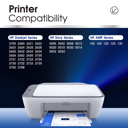 65XL Ink Cartridges Compatible for HP 65 65xl Ink Cartridges for Envy 5055 5052 5058 Deskjet 3755 3772 3722 (Black, Tri-Color)