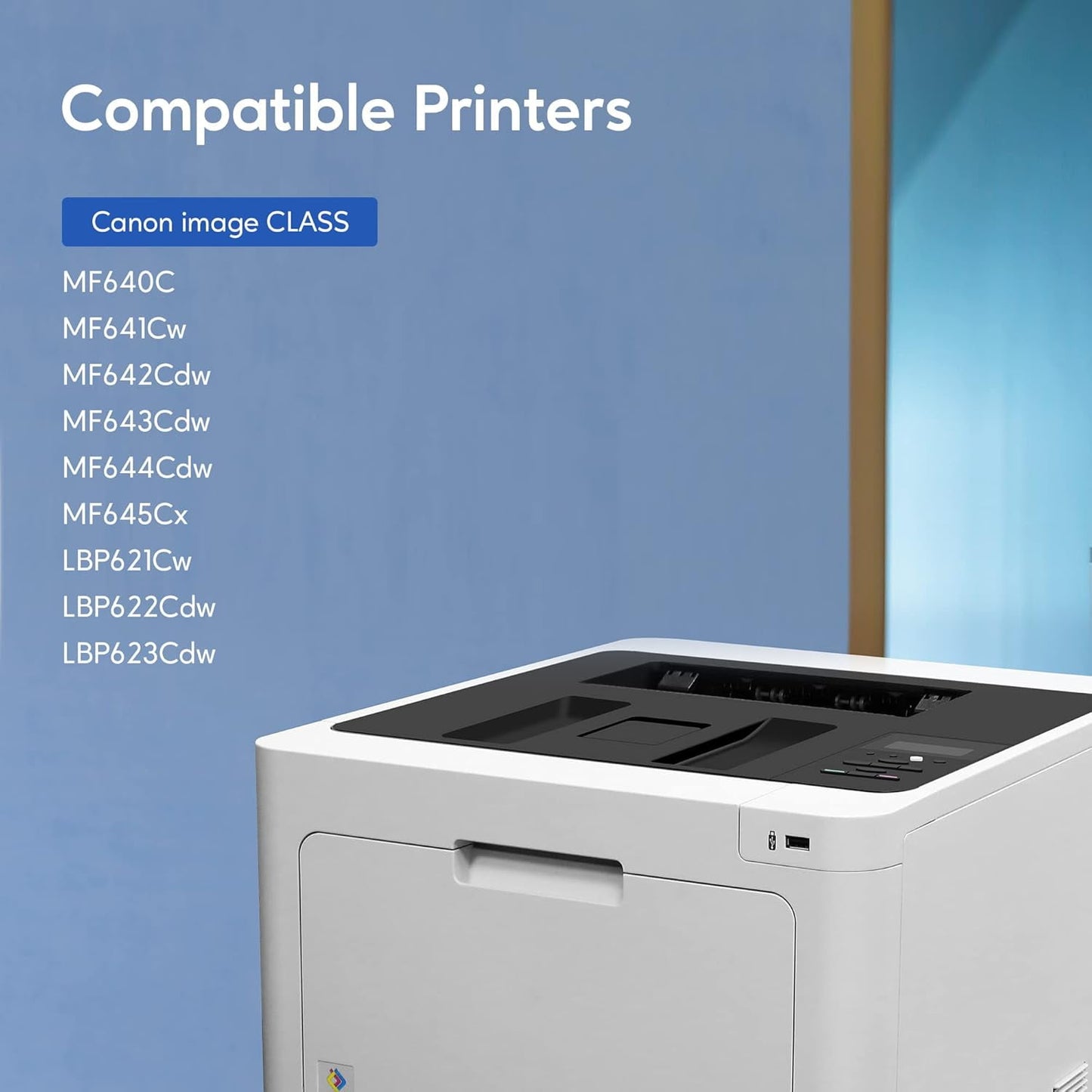 054H Toner Cartridge for Canon 054 CRG-054 054H Toner Cartridge for Canon imageCLASS MF644Cdw MF643Cdw MF642Cdw MF640C LBP620 Toner Printer (4 Pack)