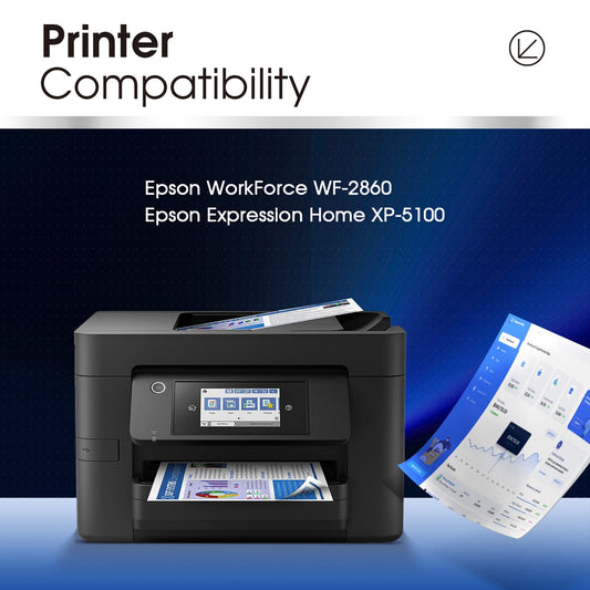 202XL Ink Cartridges for Epson 202 202XL T202XL Ink Cartridges for Epson WorkForce WF-2860 Expression Home XP-5100 All-in-One Printer(Black,Cyan,Magenta,Yellow)
