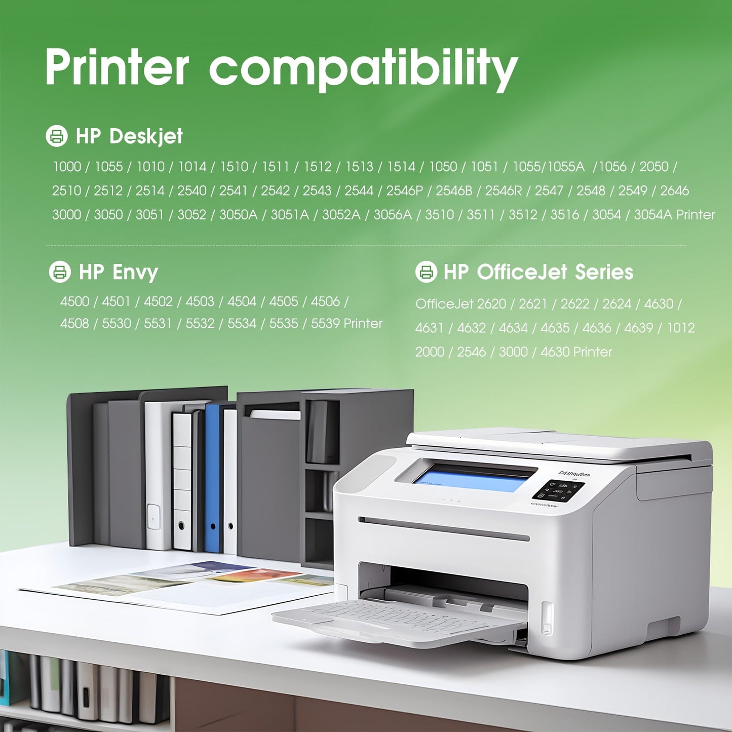 61XL Ink Cartridges Compatible for HP 61 Ink Cartridges for Envy 4500 5530 4502 Deskjet 3050 1000 1010 1510 OfficeJet 4630 4635 Printer (1 Black,1 Tri-Color)