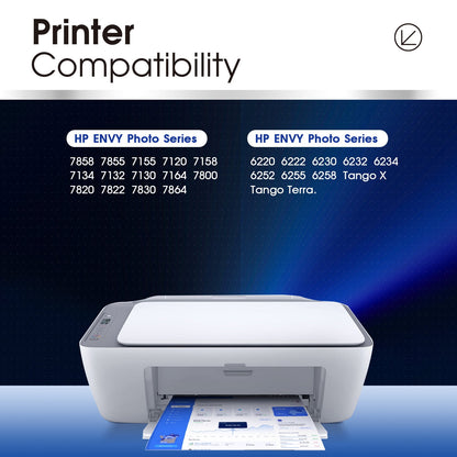 64XL Ink Cartridges Compatible for 64 64XL Ink Cartridges Comb Pack for ENVY Photo 7800 7858 7855 7155 7120 7158 6255 7164 (1 Black, 1 Tri-Color)